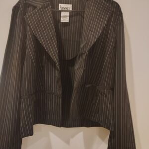 Periwinkle by Barlow Black Pinstripe Blazer